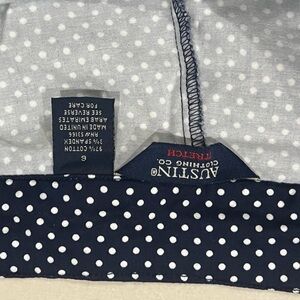 Austin Clothing Co. Navy and White Polka Dot Pant
